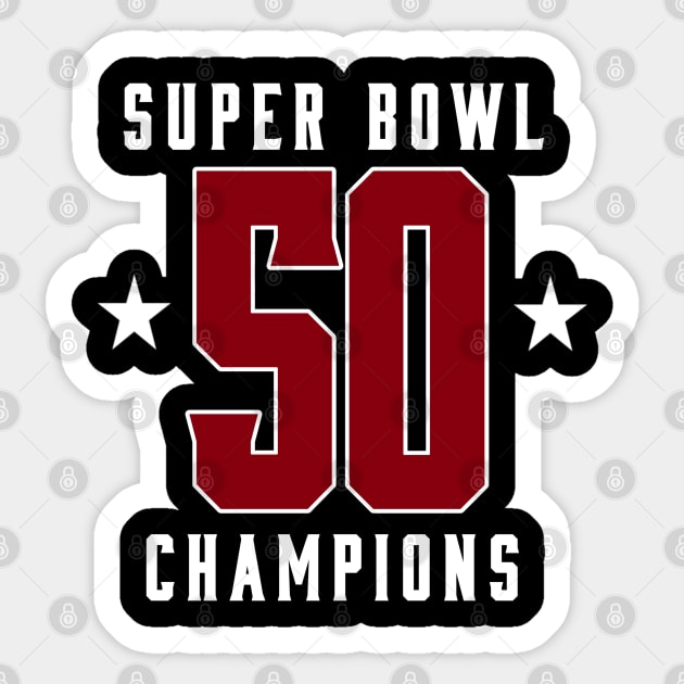 Super bowl 50 Champions Sticker by ezx